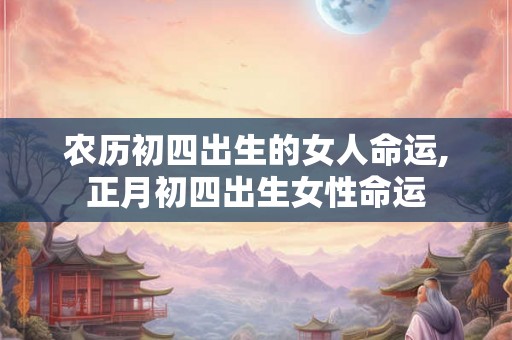 农历初四出生的女人命运,正月初四出生女性命运 农历初四出生的女人命运,正月初四出生女性命运