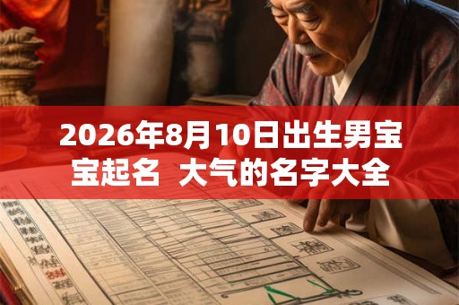 2026年8月10日出生男宝宝起名  大气的名字大全
