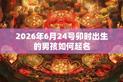 2026年6月24号卯时出生的男孩如何起名