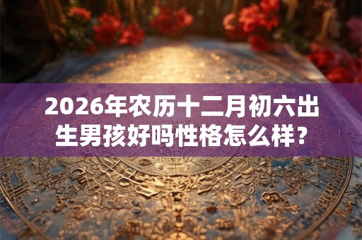 2026年农历十二月初六出生男孩好吗性格怎么样？