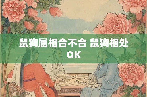 鼠狗属相合不合 鼠狗相处OK