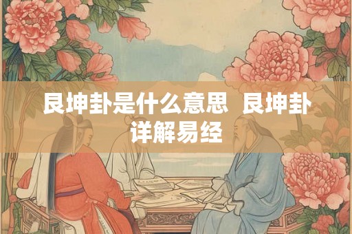 艮坤卦是什么意思  艮坤卦详解易经