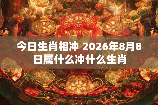 今日生肖相冲 2026年8月8日属什么冲什么生肖 今日生肖相冲 2026年8月8日属什么冲什么生肖
