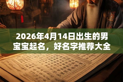 2026年4月14日出生的男宝宝起名，好名字推荐大全