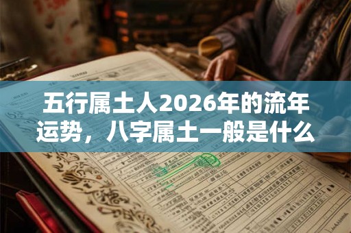 五行属土人2026年的流年运势，八字属土一般是什么命运？