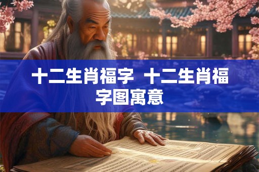 十二生肖福字 十二生肖福字图寓意 十二生肖福字 十二生肖福字图寓意