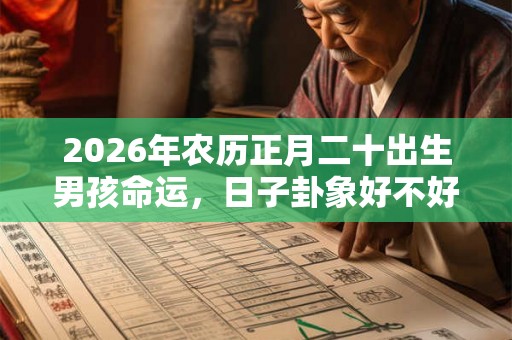 2026年农历正月二十出生男孩命运，日子卦象好不好？