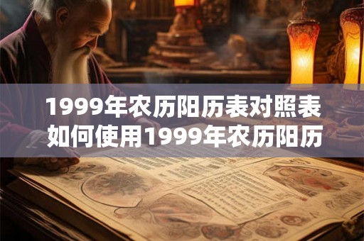 1999年农历阳历表对照表 如何使用1999年农历阳历表对照表