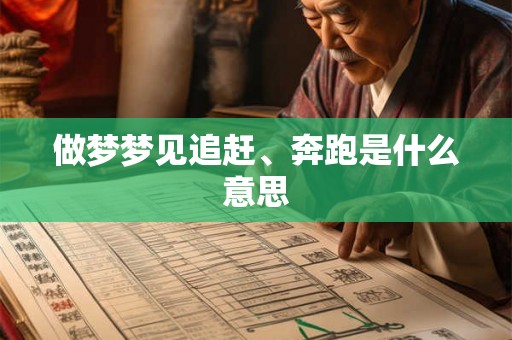 做梦梦见追赶、奔跑是什么意思
