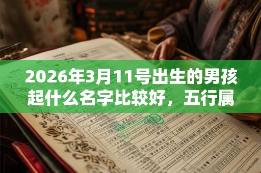 2026年3月11号出生的男孩起什么名字比较好，五行属什么