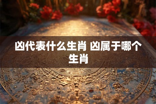 凶代表什么生肖 凶属于哪个生肖