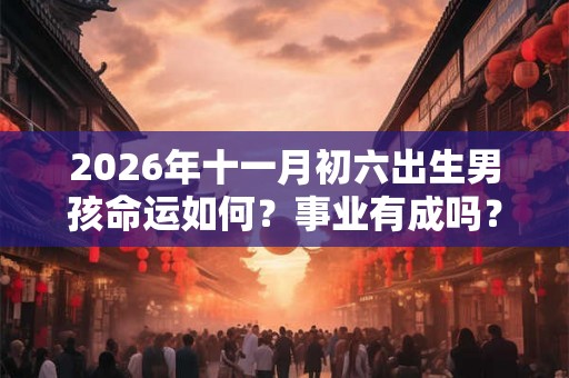 2026年十一月初六出生男孩命运如何？事业有成吗？