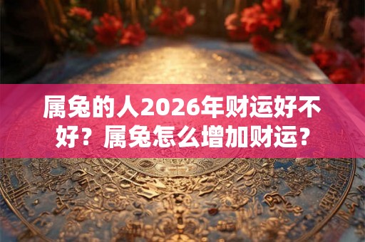 属兔的人2026年财运好不好？属兔怎么增加财运？
