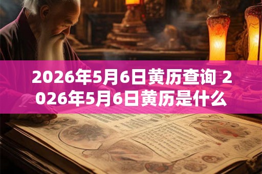 2026年5月6日黄历查询 2026年5月6日黄历是什么 2026年5月6日黄历查询 2026年5月6日黄历是什么