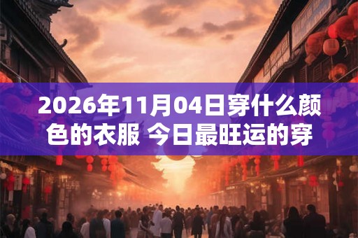 2026年11月04日穿什么颜色的衣服 今日最旺运的穿法