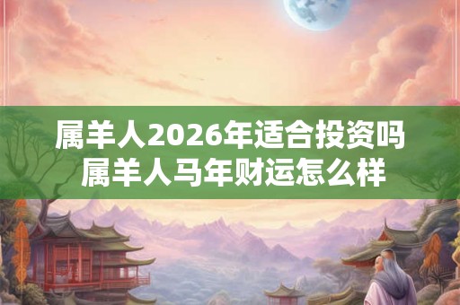 属羊人2026年适合投资吗 属羊人马年财运怎么样
