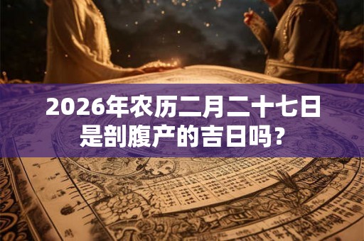 2026年农历二月二十七日是剖腹产的吉日吗？