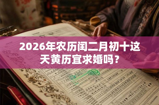 2026年农历闰二月初十这天黄历宜求婚吗? 2026年农历闰二月初十这天黄历宜求婚吗?