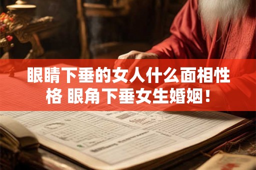 眼睛下垂的女人什么面相性格 眼角下垂女生婚姻！