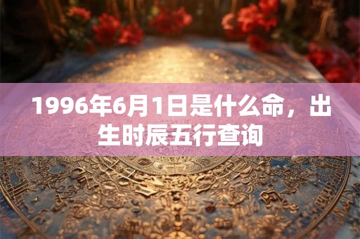 1996年6月1日是什么命，出生时辰五行查询