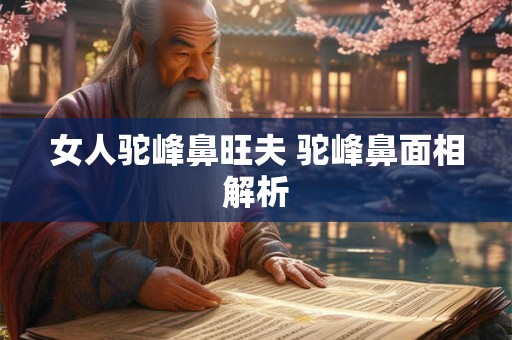 女人驼峰鼻旺夫 驼峰鼻面相解析