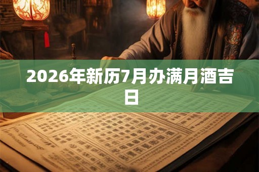 2026年新历7月办满月酒吉日