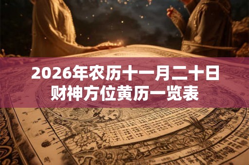 2026年农历十一月二十日财神方位黄历一览表