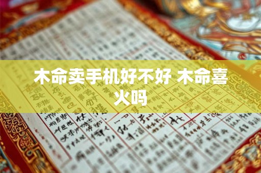 木命卖手机好不好 木命喜火吗