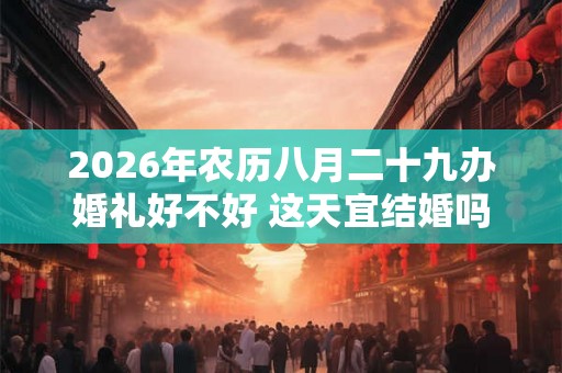 2026年农历八月二十九办婚礼好不好 这天宜结婚吗