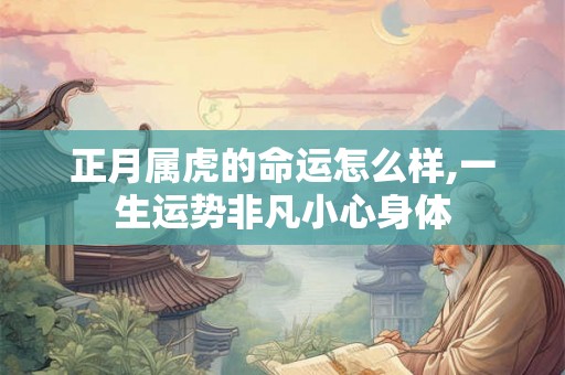 正月属虎的命运怎么样,一生运势非凡小心身体