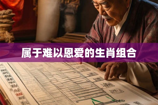 属于难以恩爱的生肖组合 属于难以恩爱的生肖组合