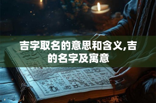吉字取名的意思和含义,吉的名字及寓意 吉字取名的意思和含义,吉的名字及寓意
