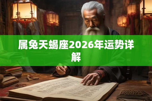 属兔天蝎座2026年运势详解