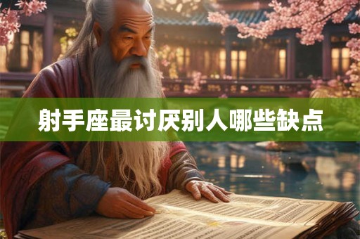 射手座最讨厌别人哪些缺点