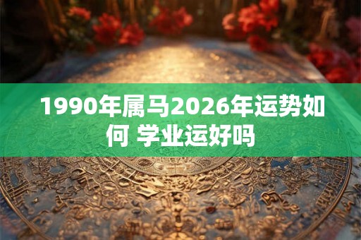 1990年属马2026年运势如何 学业运好吗