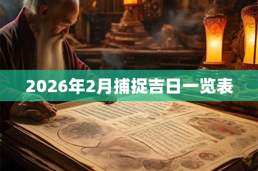 2026年2月捕捉吉日一览表