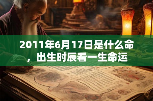 2011年6月17日是什么命，出生时辰看一生命运