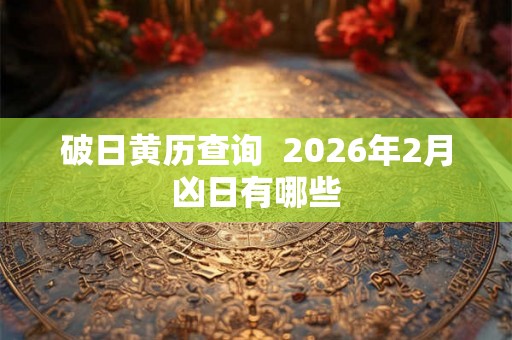 破日黄历查询 2026年2月凶日有哪些 破日黄历查询 2026年2月凶日有哪些