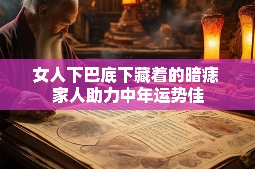 女人下巴底下藏着的暗痣 家人助力中年运势佳