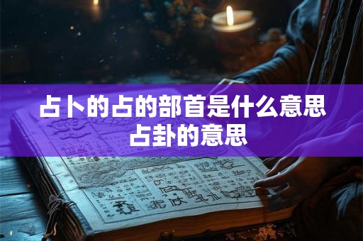 占卜的占的部首是什么意思  占卦的意思