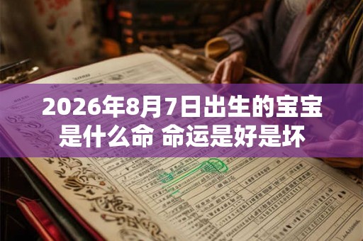 2026年8月7日出生的宝宝是什么命 命运是好是坏