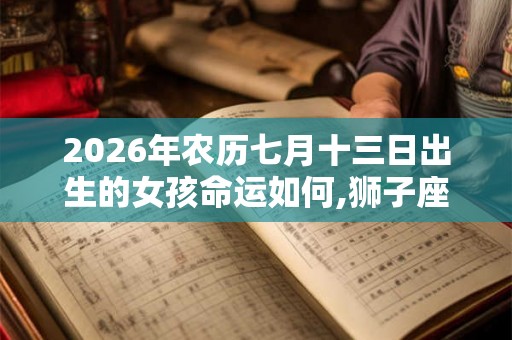 2026年农历七月十三日出生的女孩命运如何,狮子座的爱情观？