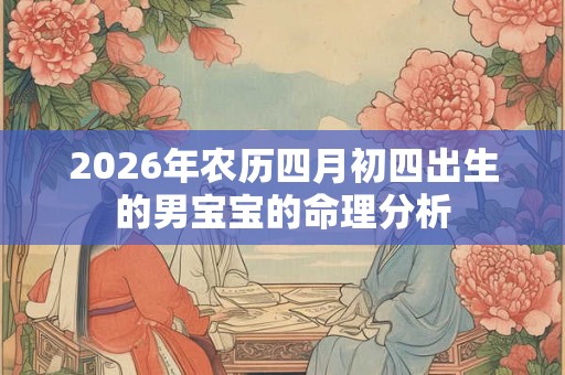 2026年农历四月初四出生的男宝宝的命理分析