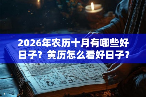 2026年农历十月有哪些好日子？黄历怎么看好日子？