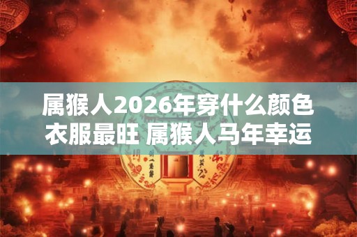 属猴人2026年穿什么颜色衣服最旺 属猴人马年幸运色是什么