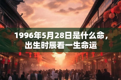 1996年5月28日是什么命，出生时辰看一生命运