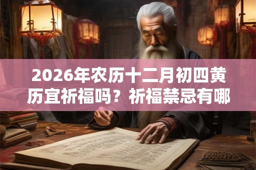 2026年农历十二月初四黄历宜祈福吗？祈福禁忌有哪些？