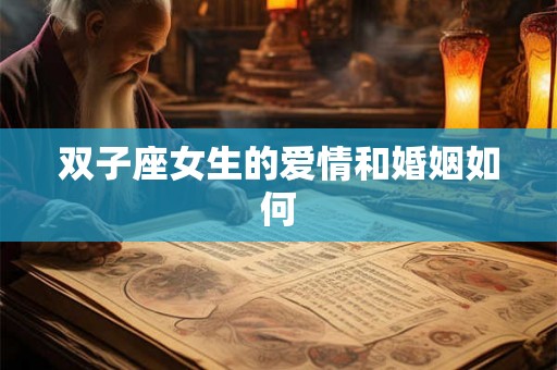 双子座女生的爱情和婚姻如何