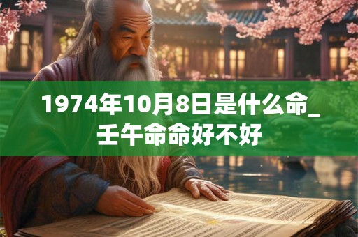 1974年10月8日是什么命_壬午命命好不好