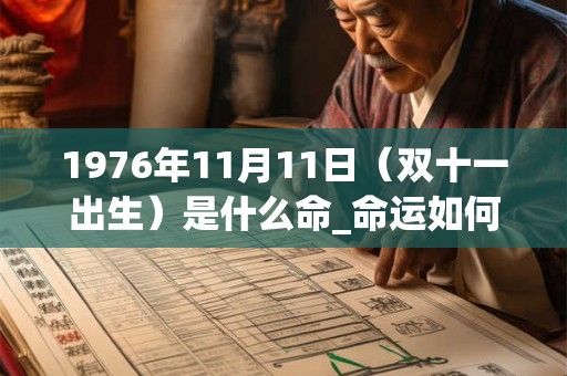 1976年11月11日（双十一出生）是什么命_命运如何